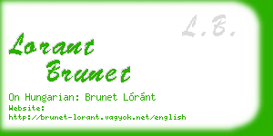lorant brunet business card